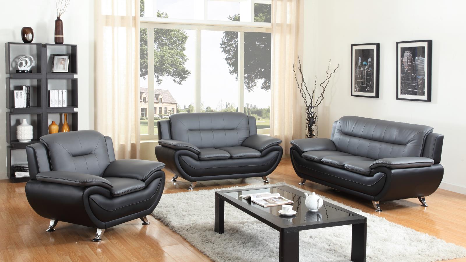 Gray PU Chair (U485) — view 2
