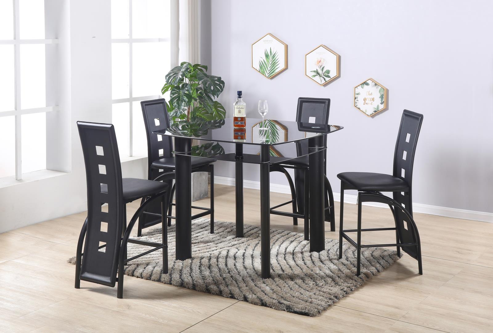 Black Pub Table (D322)