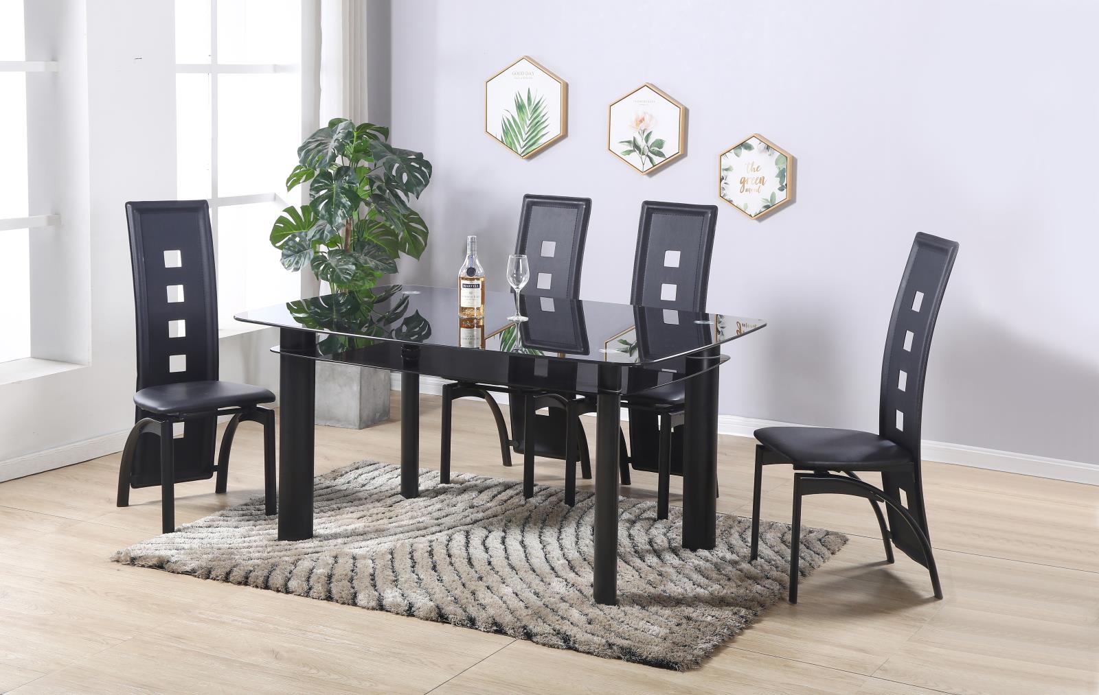 Black Dinette Table (D323)