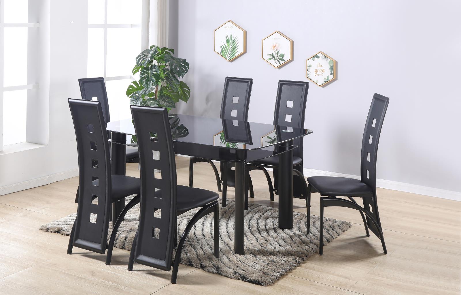 Black Dinette Table (D323) — view 2