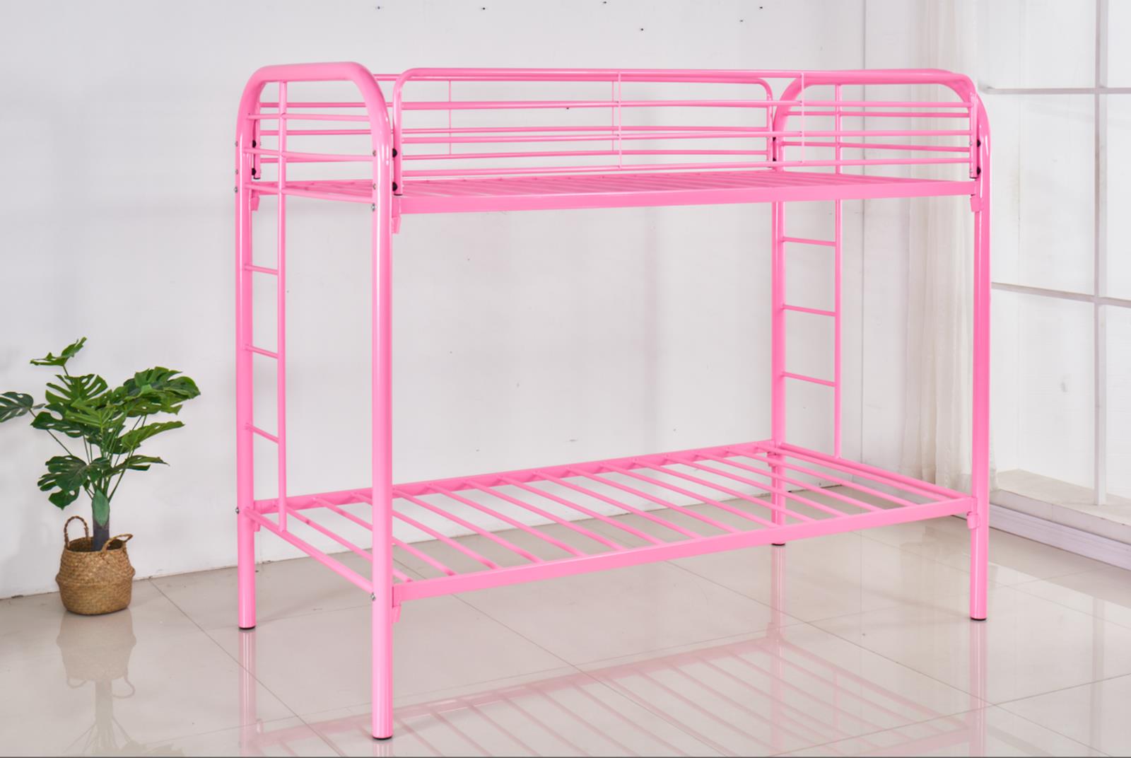 Pink Twin/Twin Bunk Bed (S138)