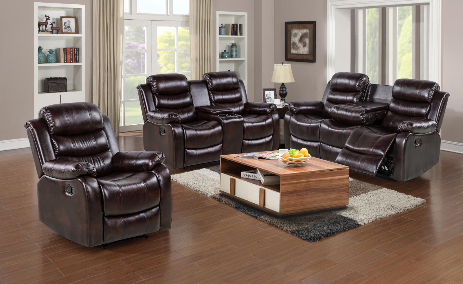 Brown Motion Sofa (U191) — view 2