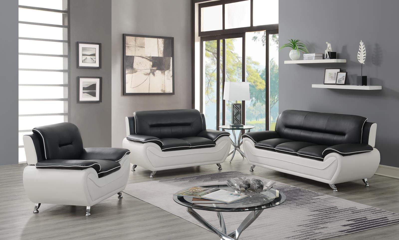 Black PU Chair (U487) — view 2