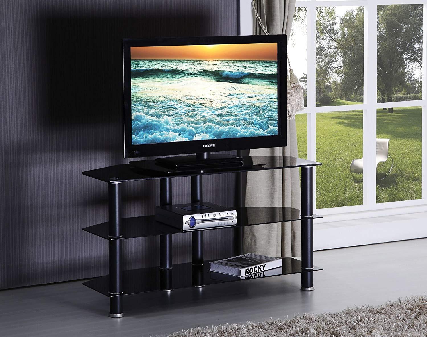 Black TV Stand (W498) — view 2