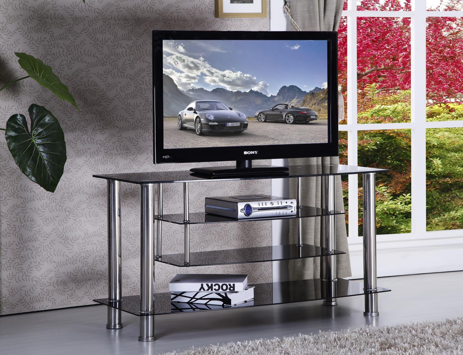 Black TV Stand (W502) — view 2