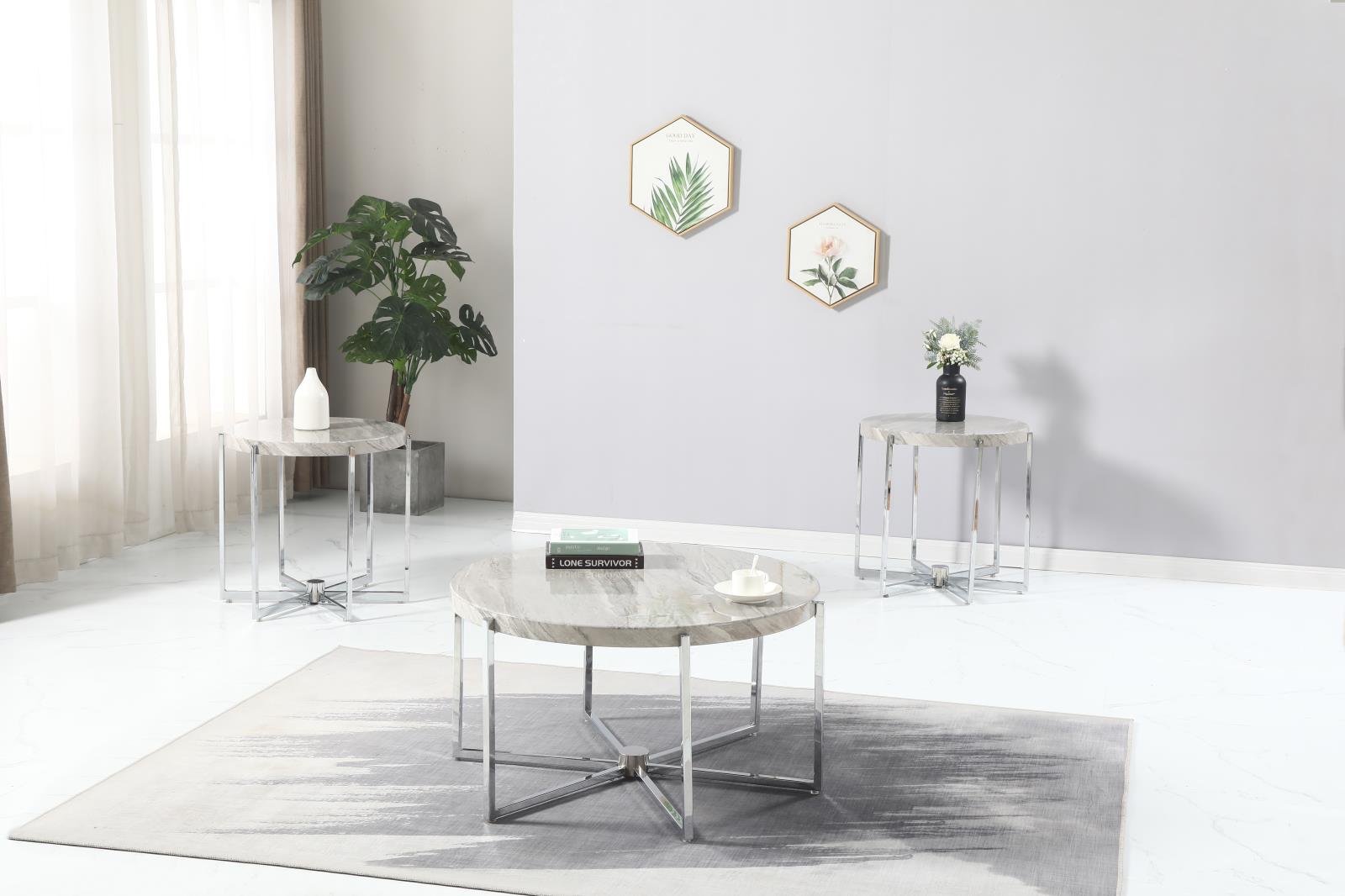 Gray 3-Piece Table Set (T271)