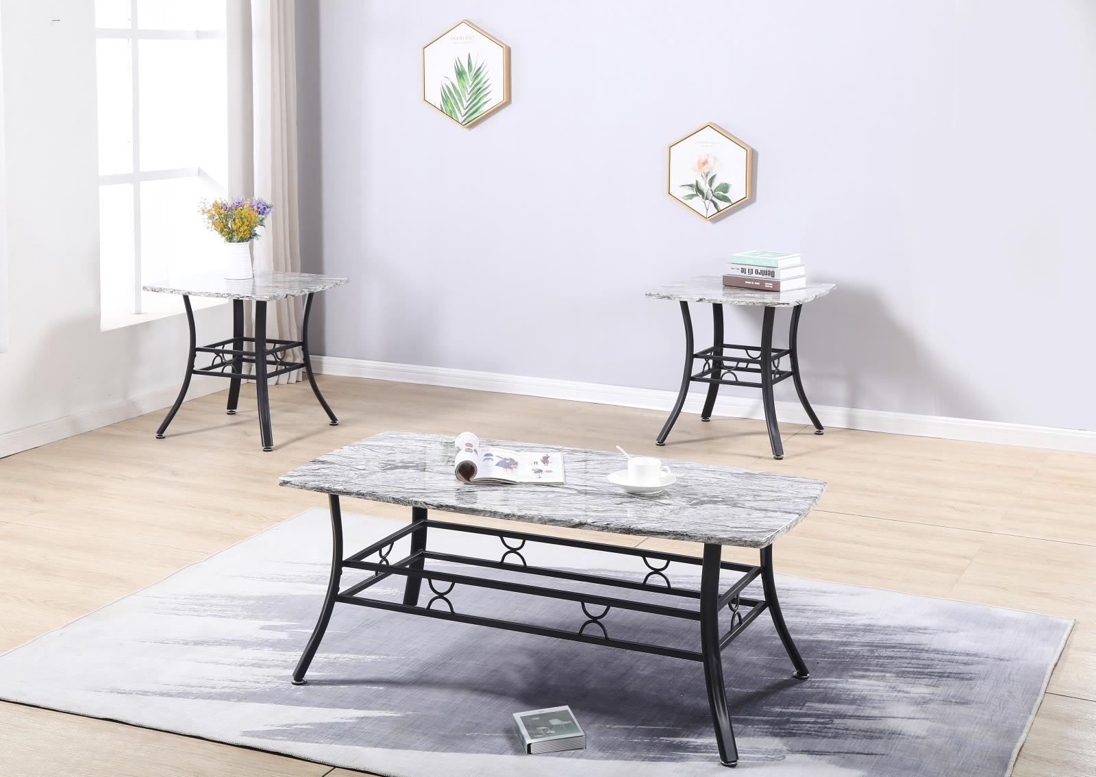 Gray 3-Piece Table Set (T336)