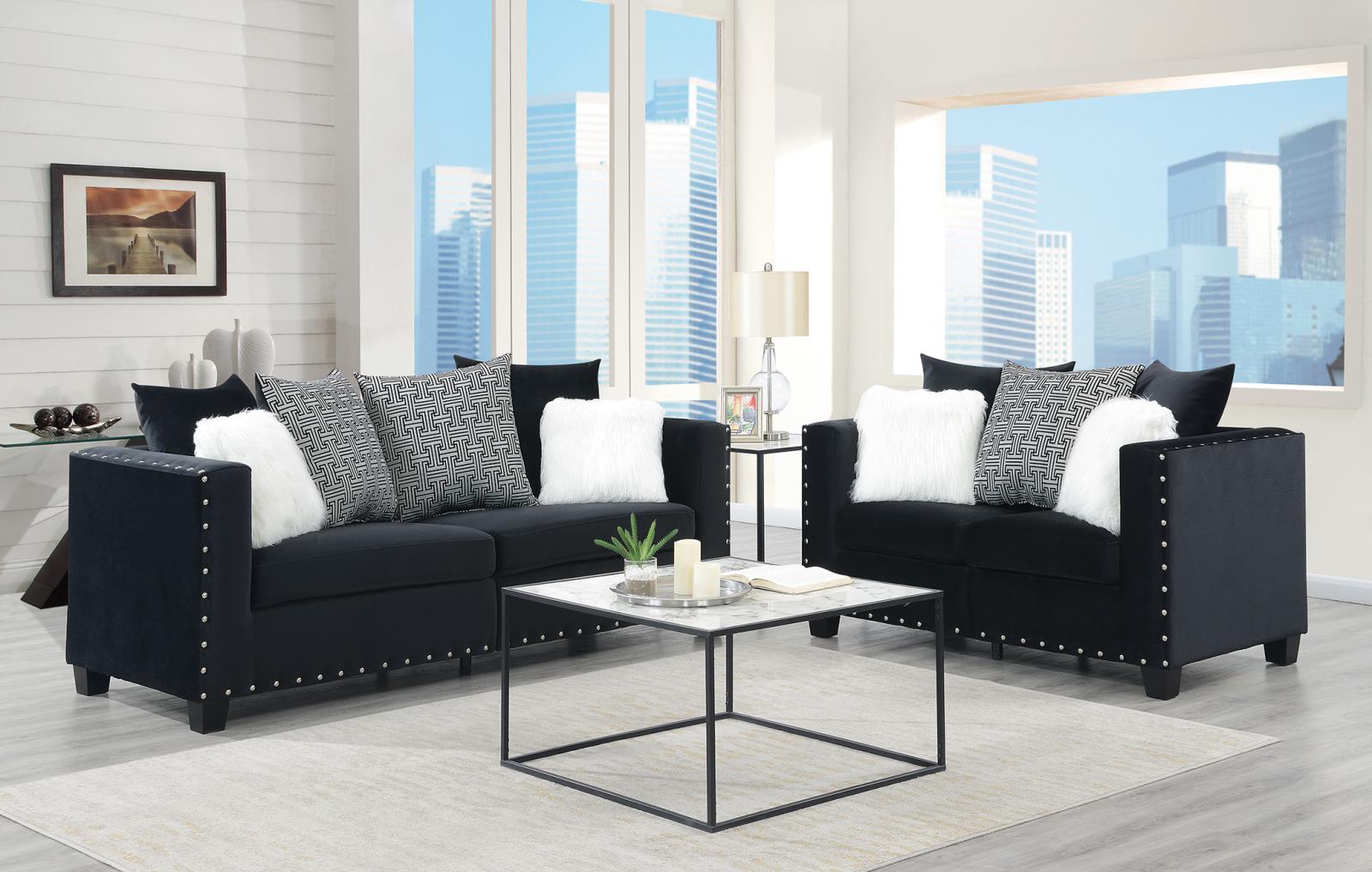 Black Sofa (U516) — view 2