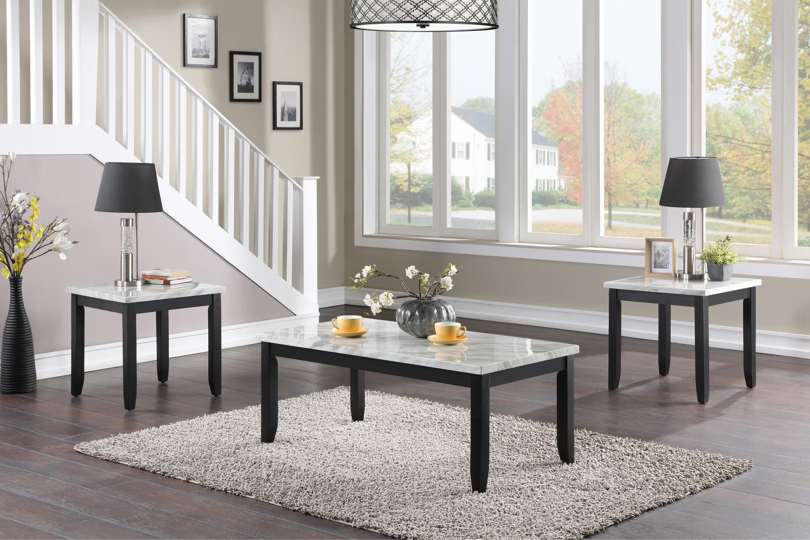White Top 3-Piece Table Set (T130)