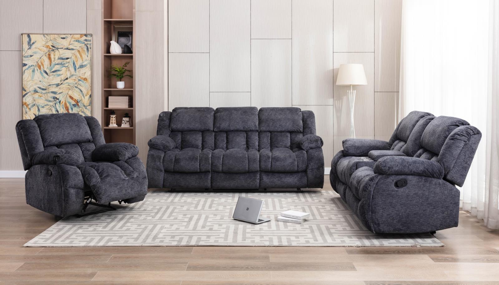 Gray Motion Sofa & Loveseat (U130)