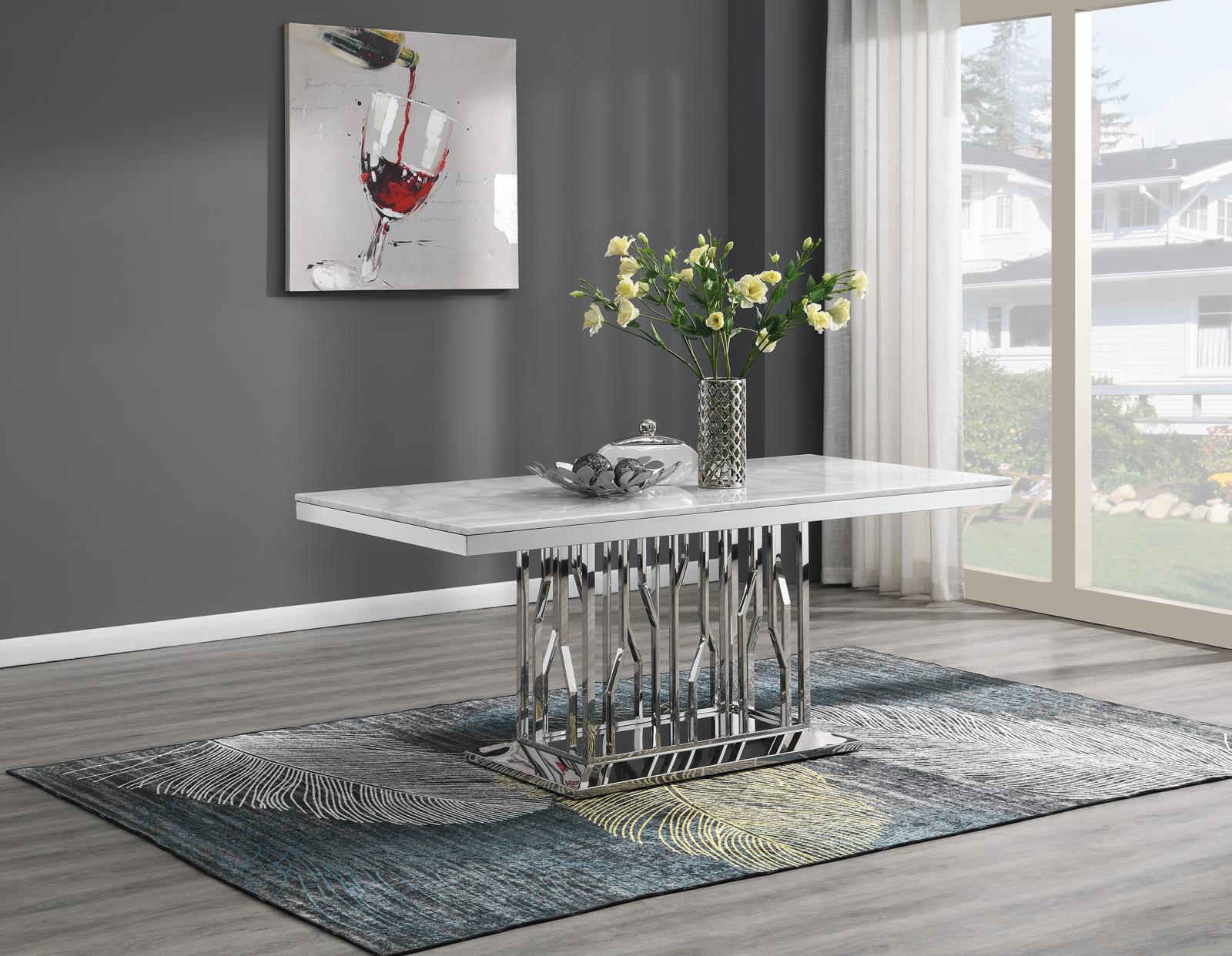 Dining Table (White Marble) (G-081)