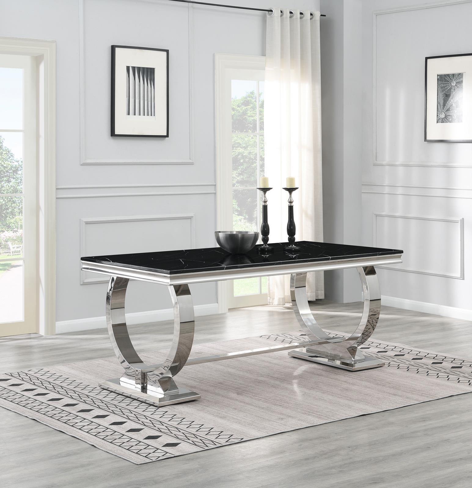 Dining Table (Black Marble) (G-082)