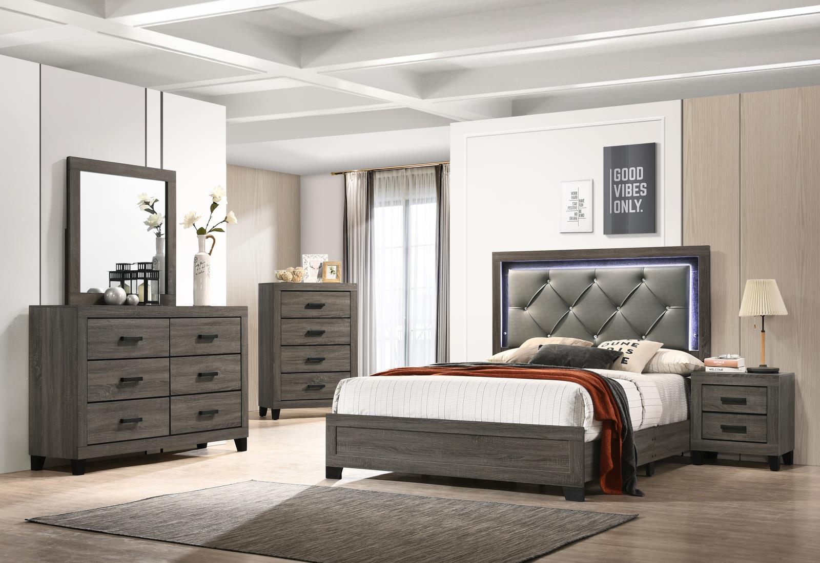 Gray Nightstand (B376) — view 2