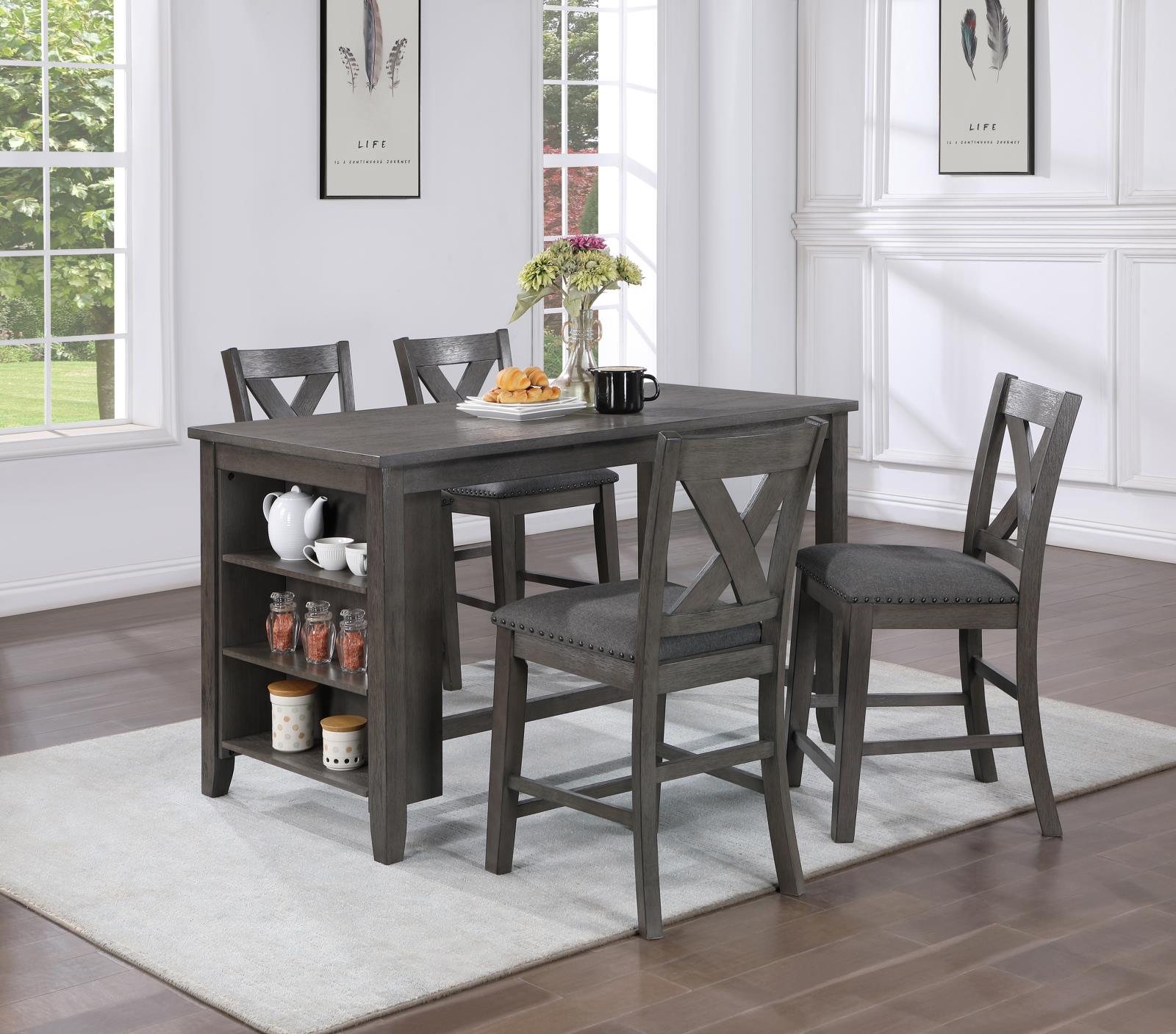 Gray Pub Stool (D176)