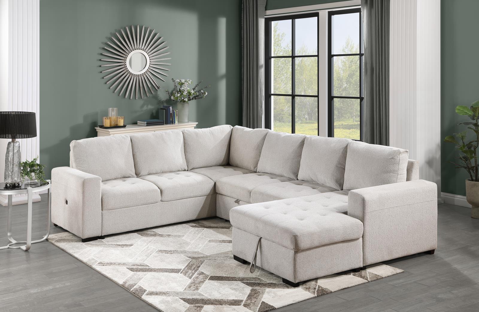 Linen 3-Piece Sectional (U278) — view 4