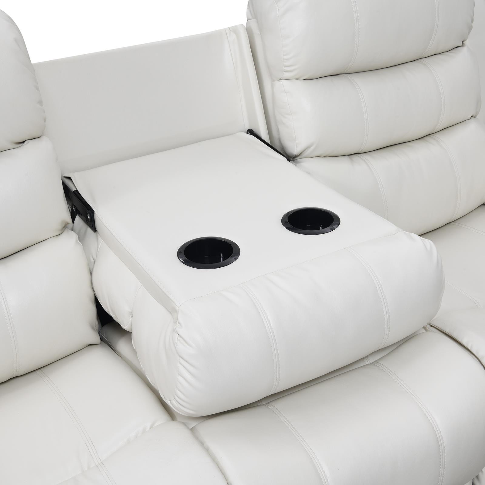White Motion LED Sofa (U157) — view 3