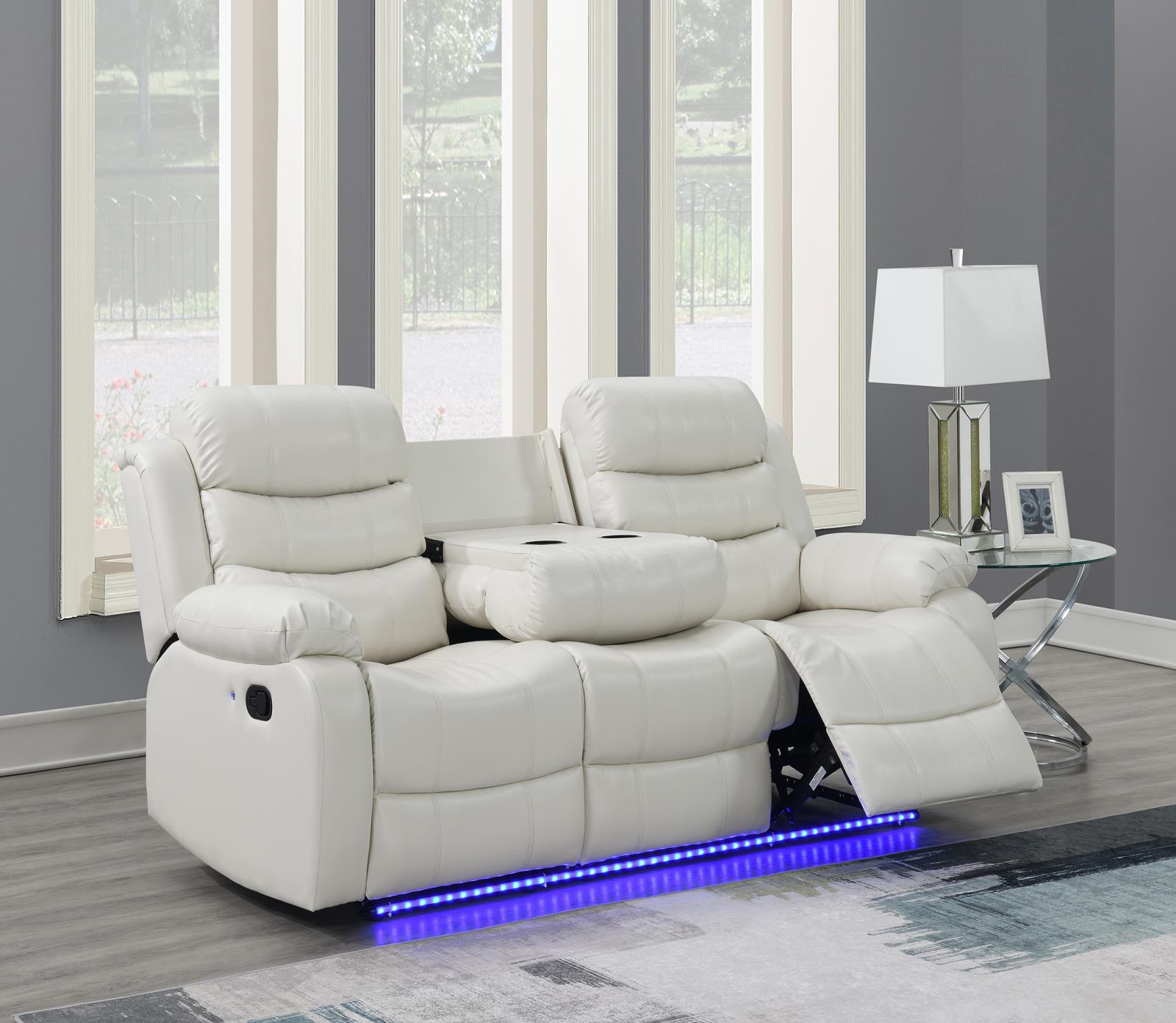 White Motion LED Sofa (U157)