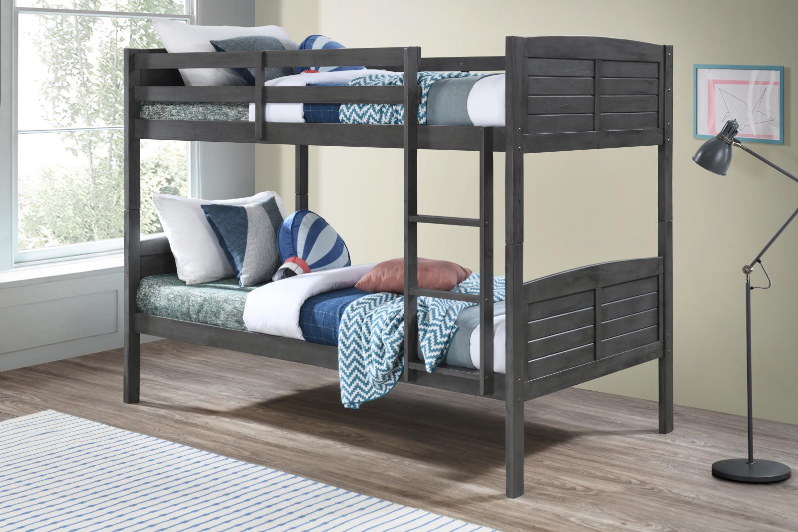 Antique Gray Twin/Twin Bunk Bed (S100)