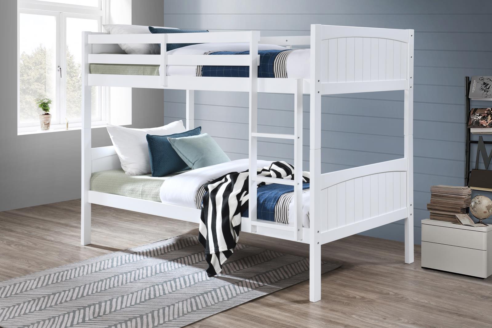 White Twin/Twin Bunk Bed (S102)