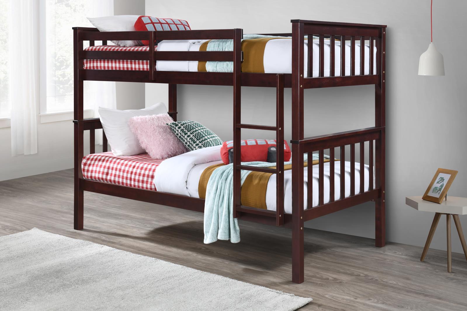 Dark Brown Twin/Twin Bunk Bed (S104)