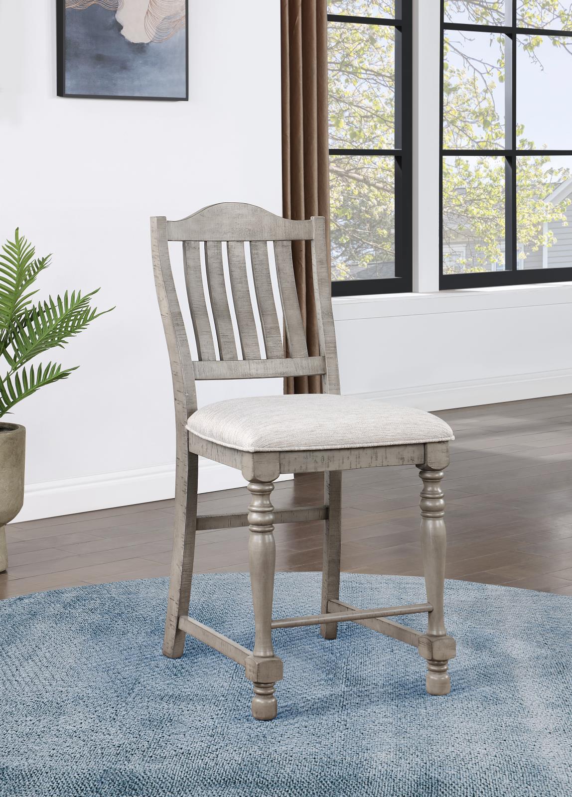 Gray Counter Height Chair (D114)