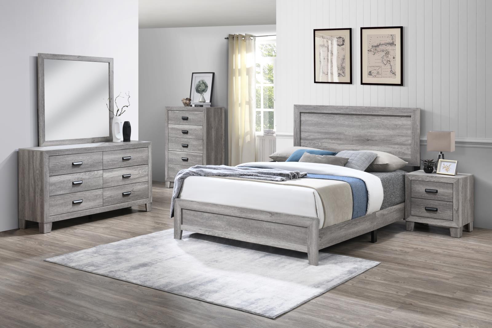 Gray Wash King Bed (B520) — view 2