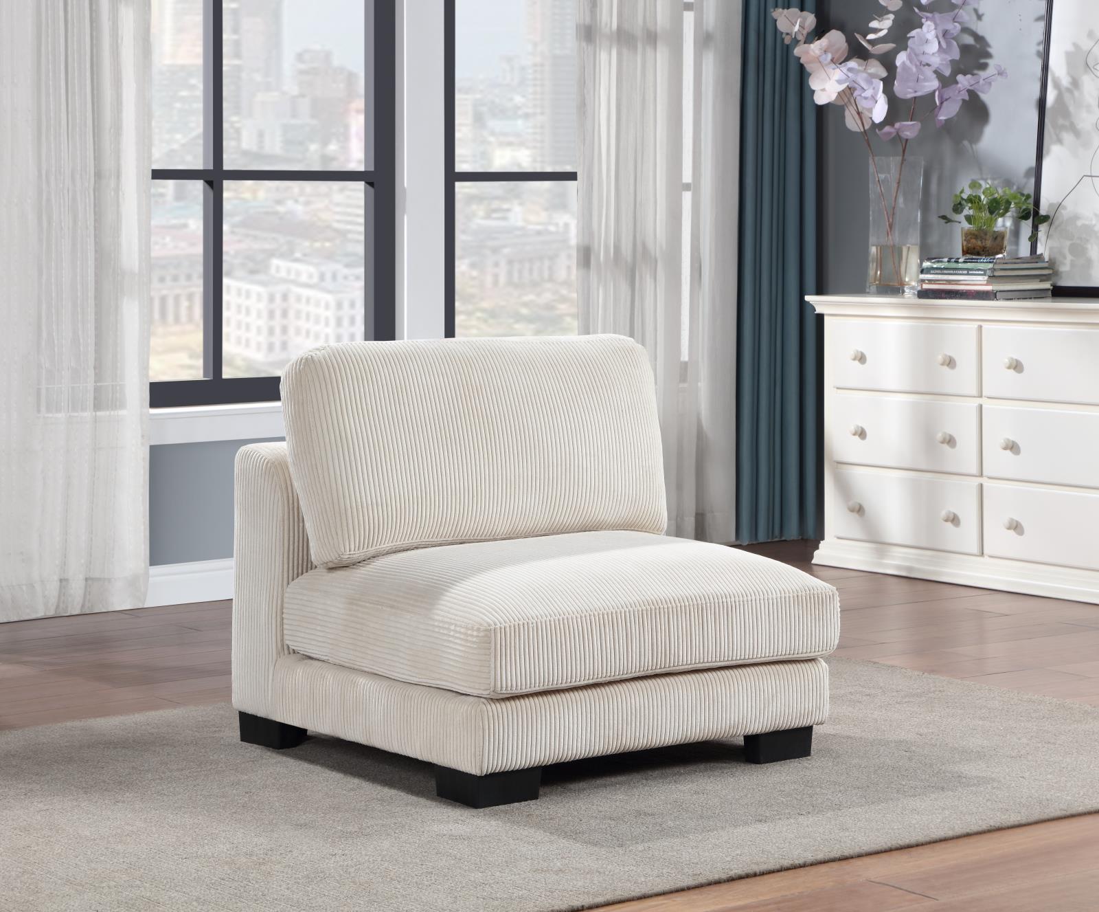 Beige Armless Chair (U255)