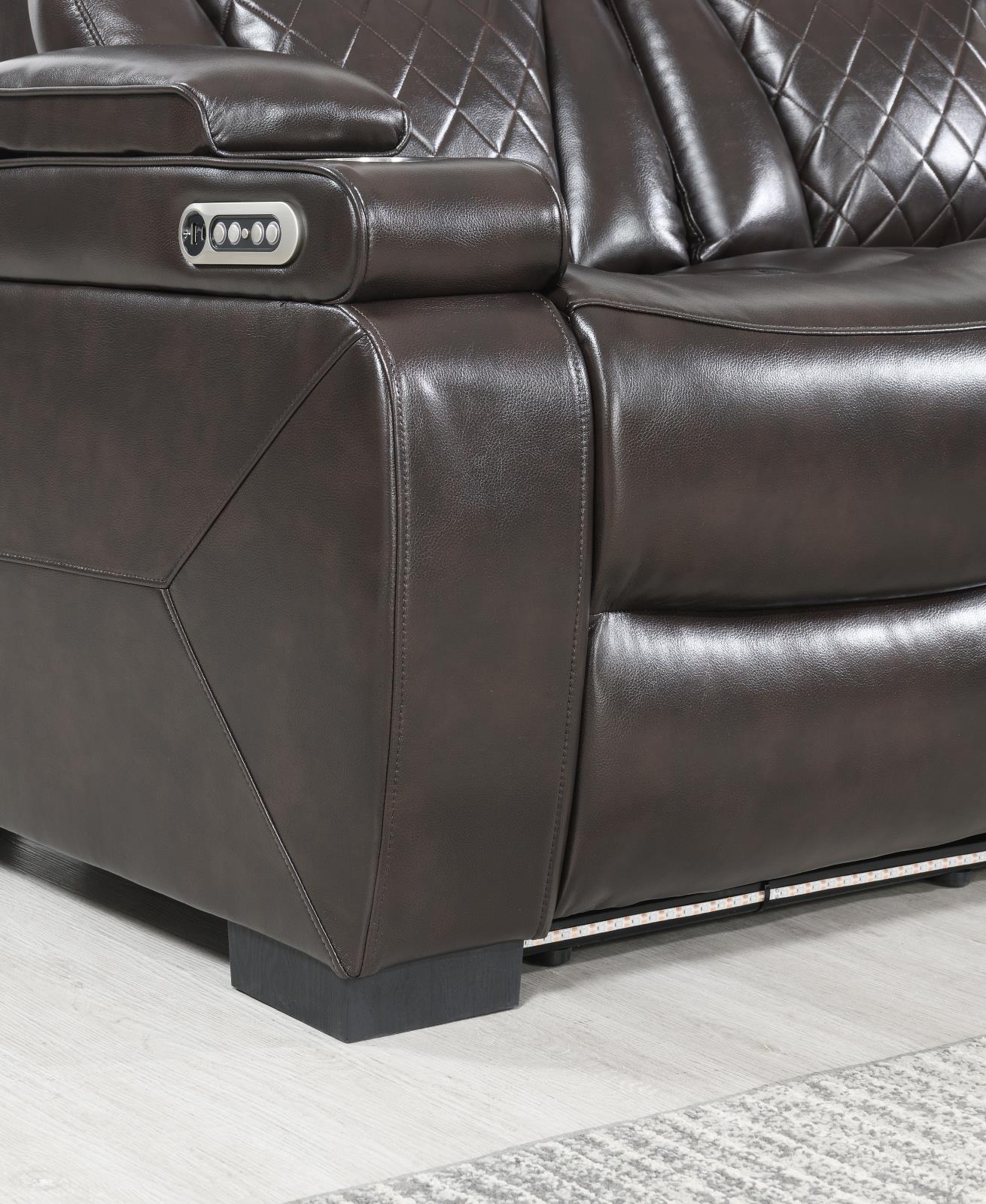 Dark Brown Power Reclining Chair (U104) — view 5