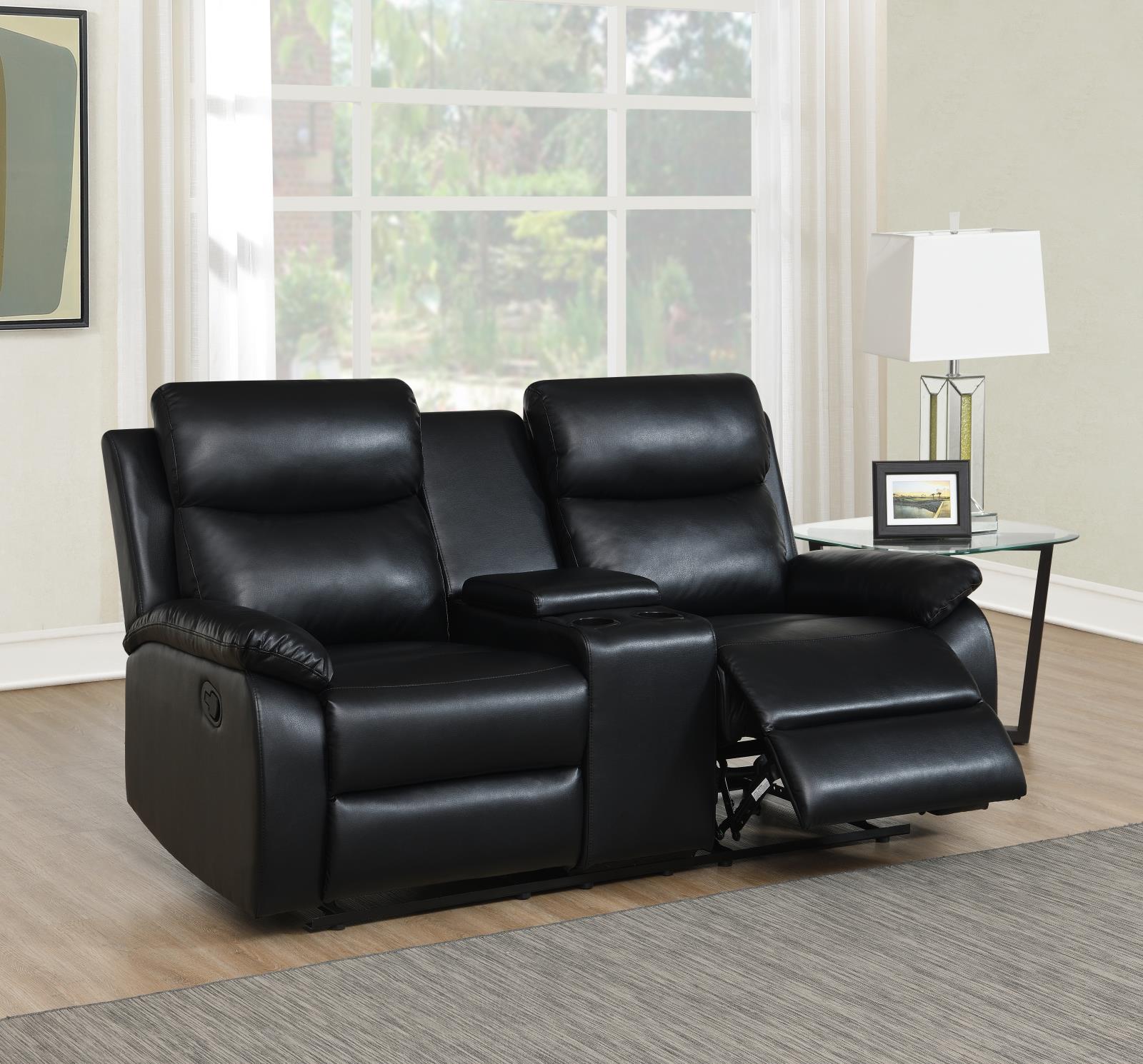 Black Motion Loveseat (U184)