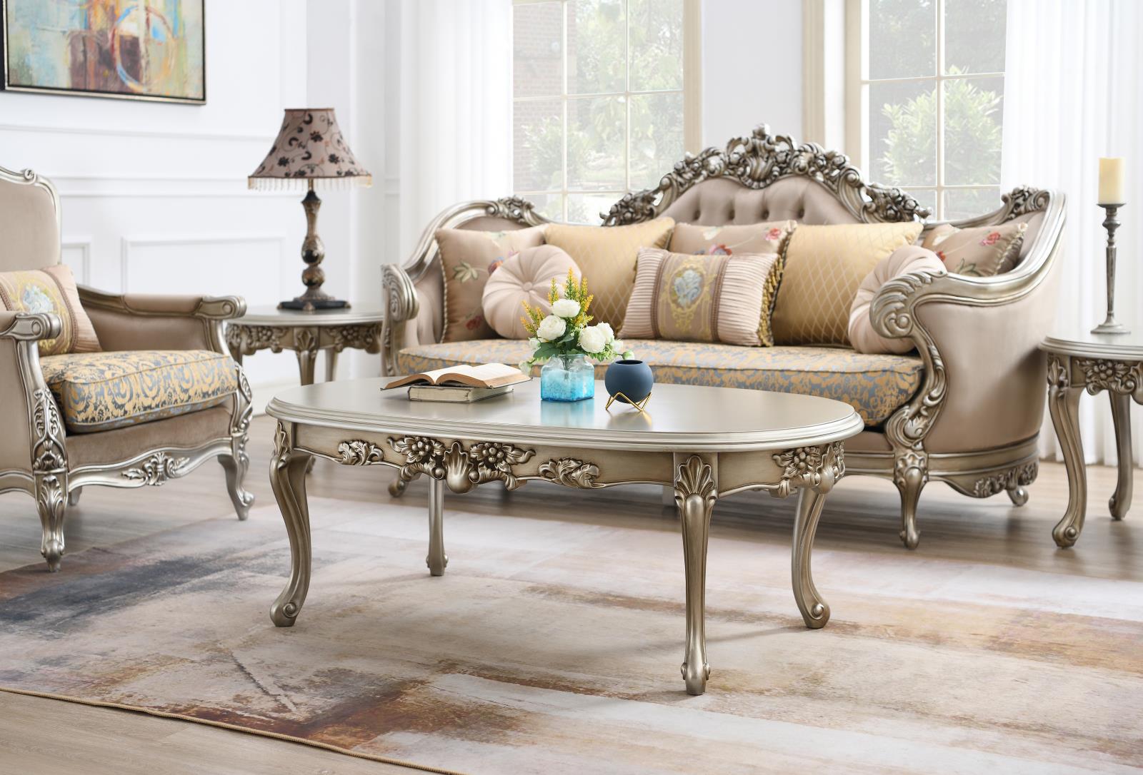 Traditional Champagne Coffee Table (T197)