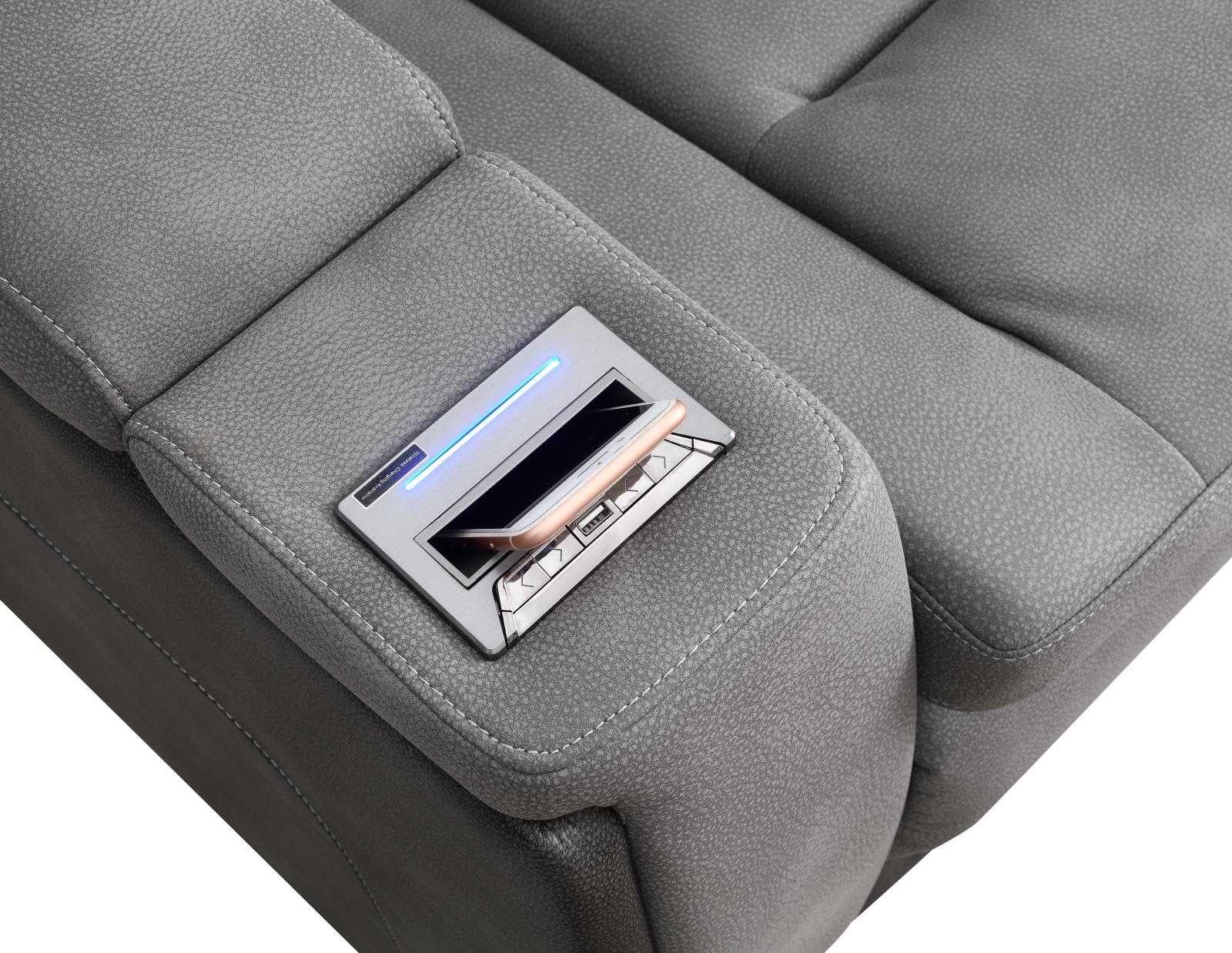 Slate Power Reclining Sofa, Loveseat & Chair (U77) — view 3