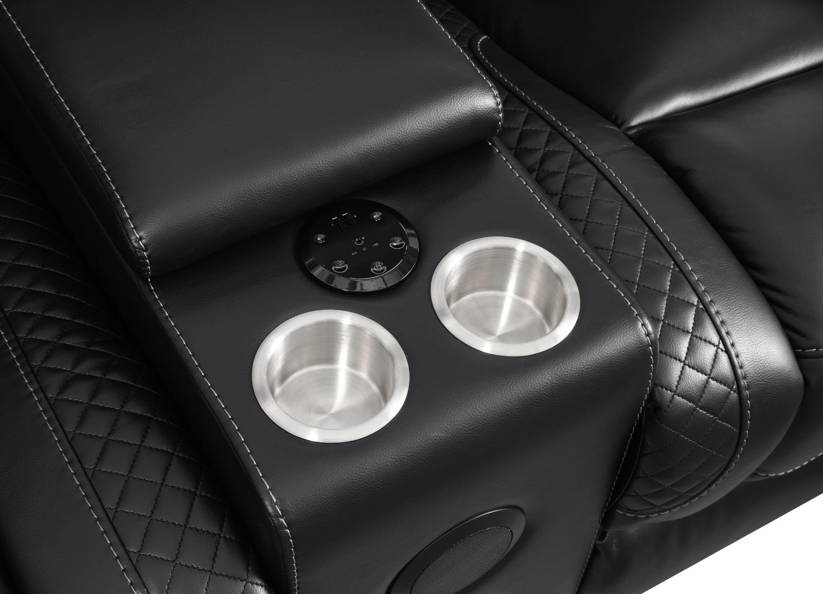 Black LED Power Reclining Chair with Power Headrest (U92) — view 5