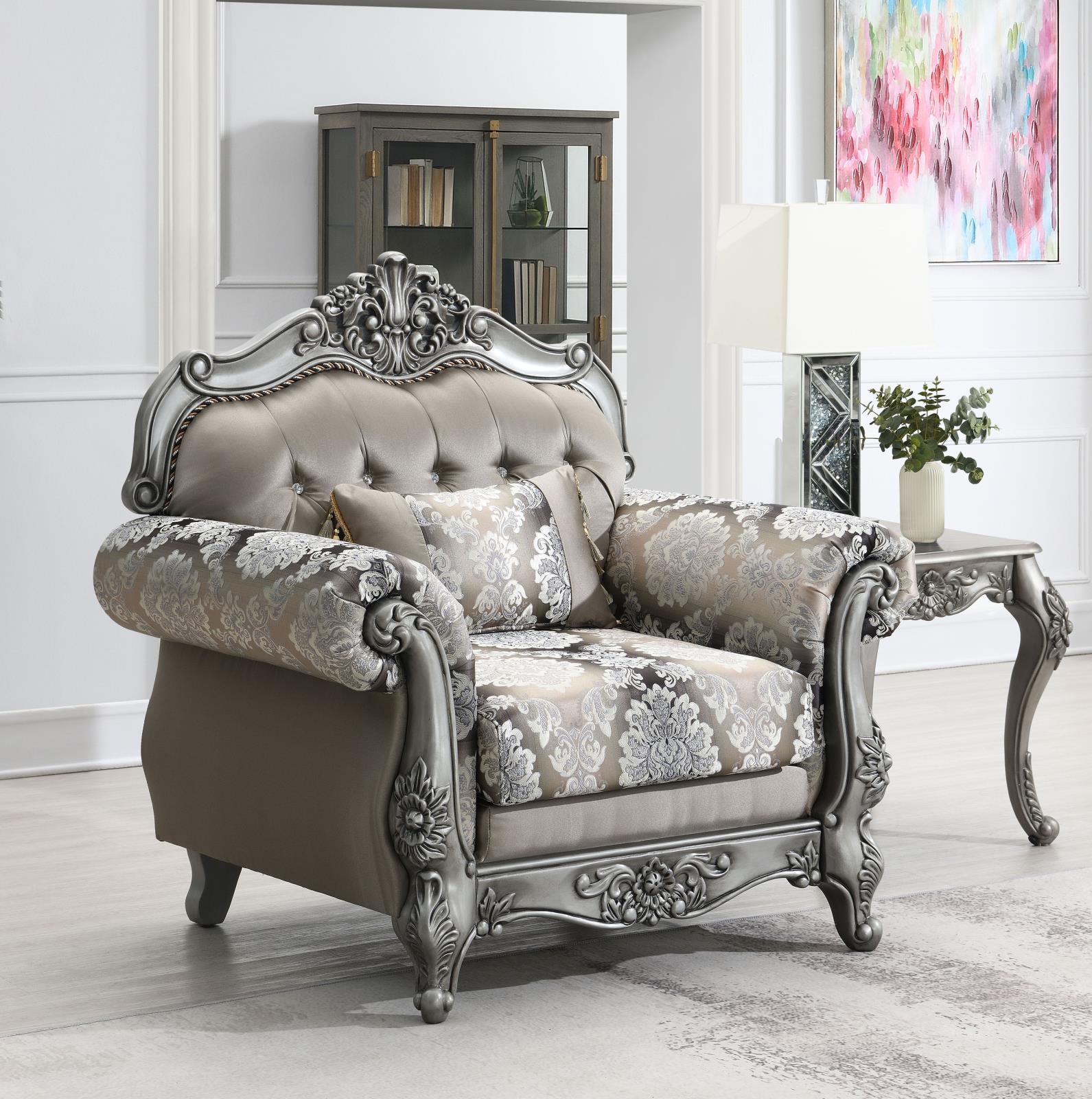 Traditional Gray Chair (U203)