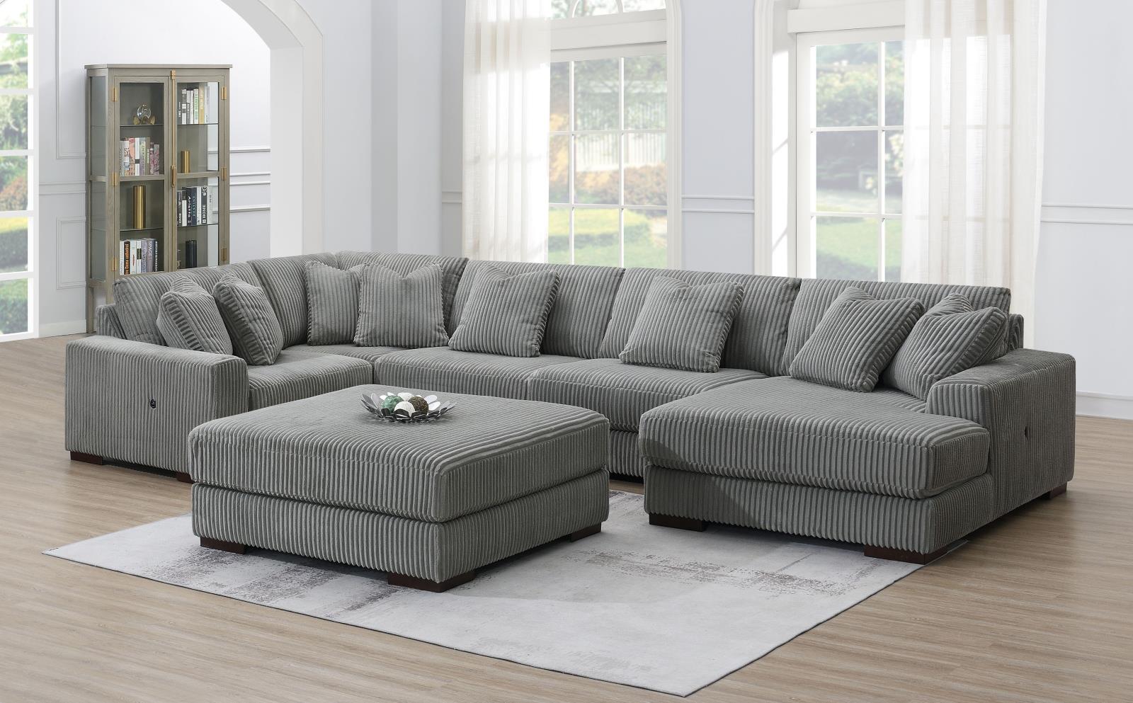 Gray Corner Chaise (U243) — view 9