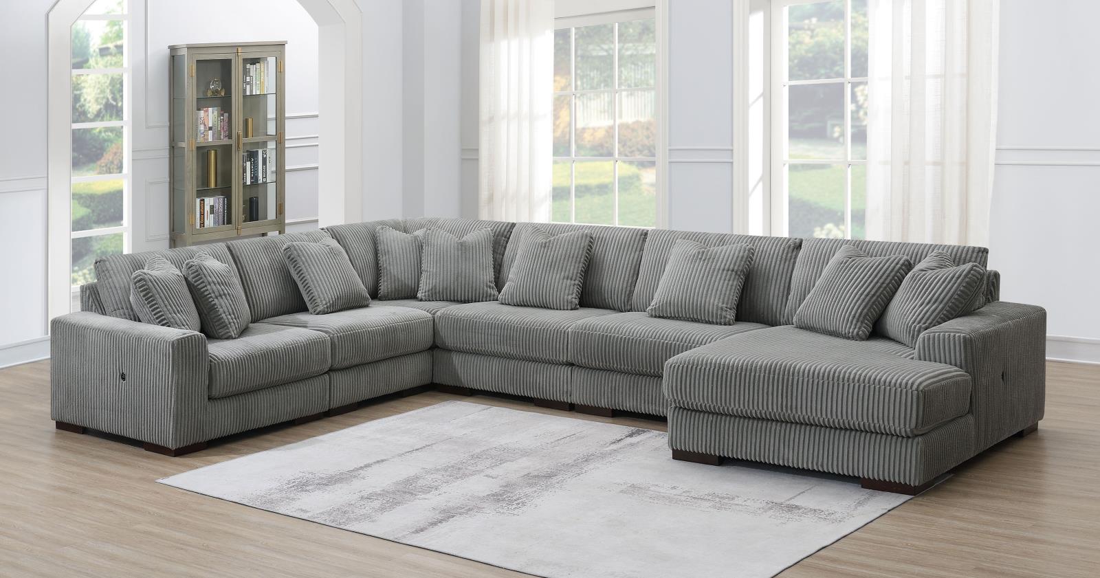 Gray Corner Chaise (U243) — view 10