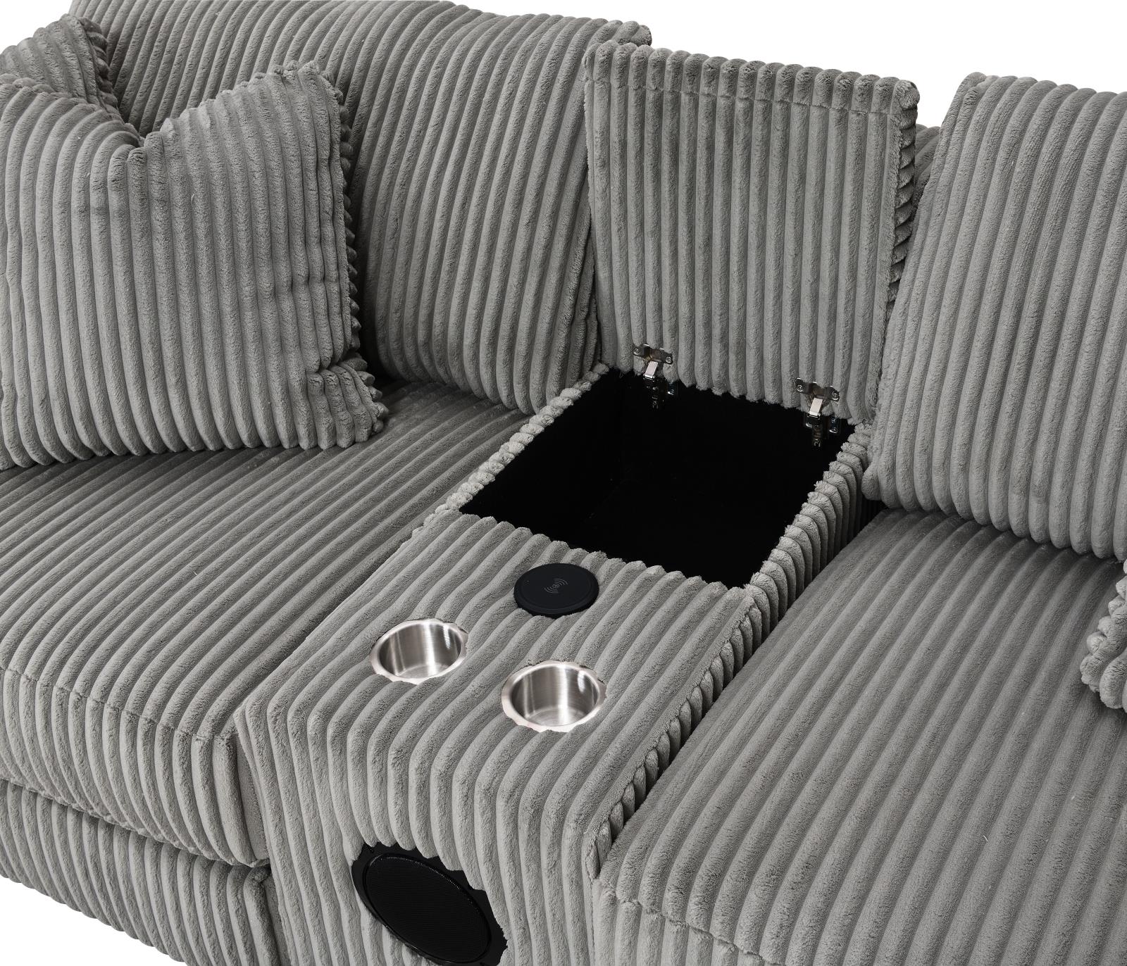 Gray Console with Speaker & Wireless Charge (U243) — view 3