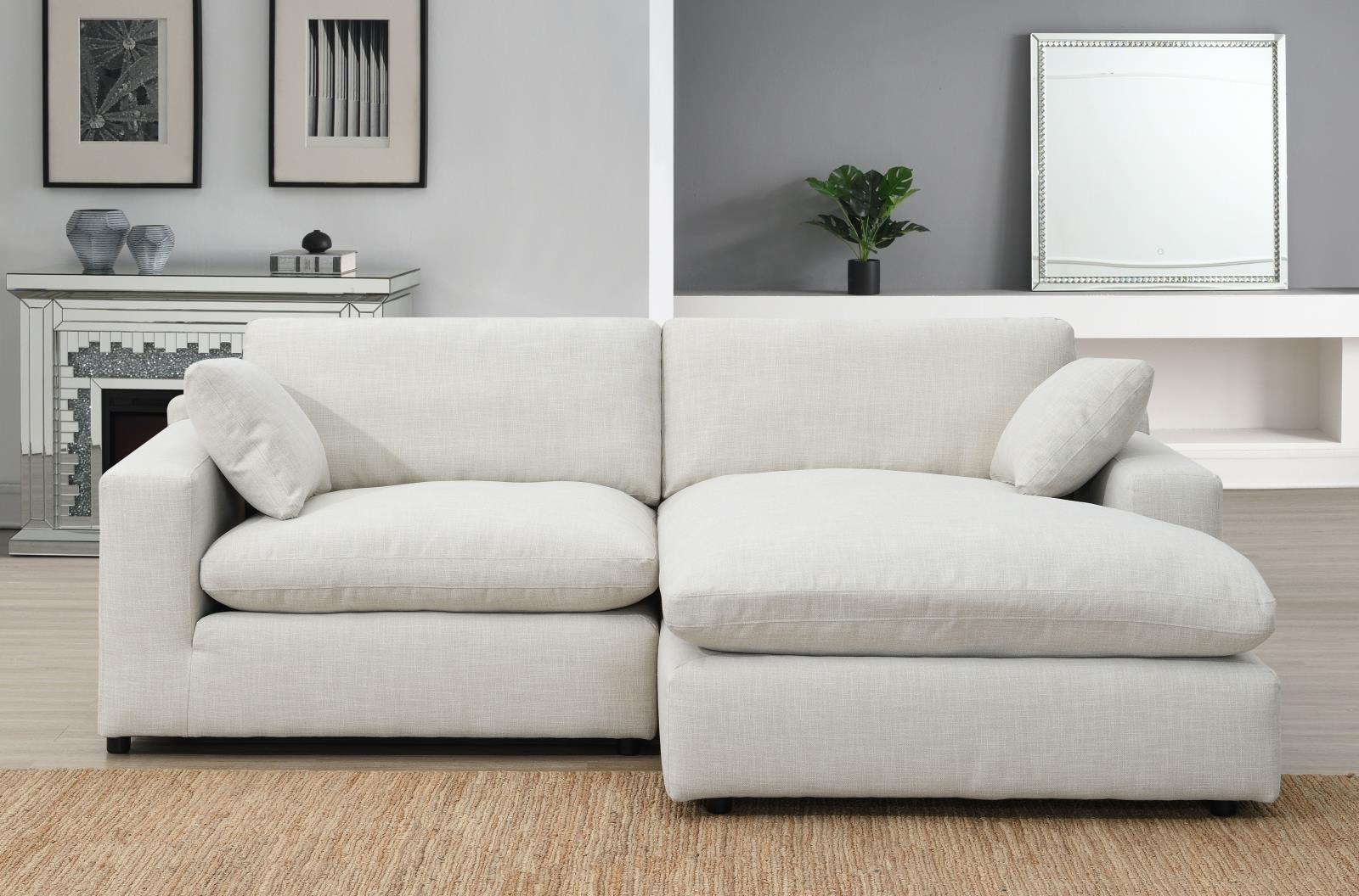 Linen Oversize Ottoman (U246) — view 3