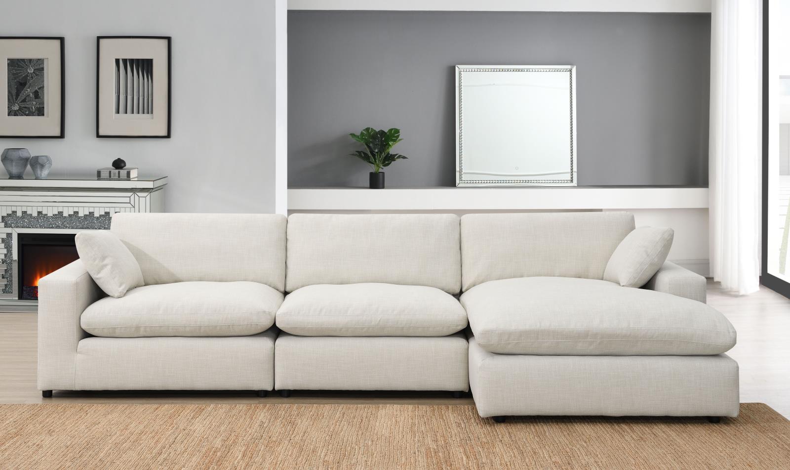 Linen Oversize Ottoman (U246) — view 4