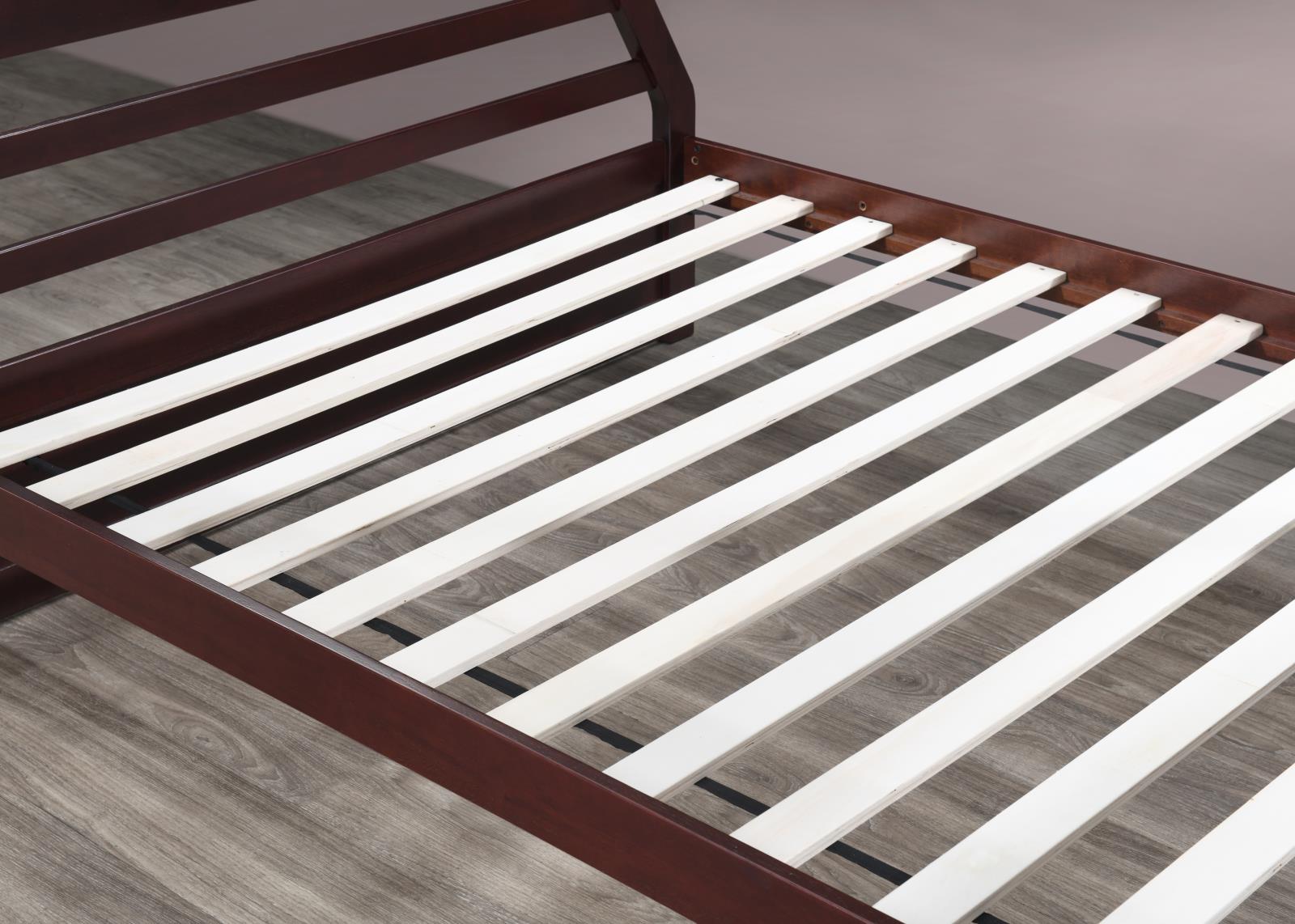 Dark Brown Twin/Full Bunk Bed (S091) — view 3