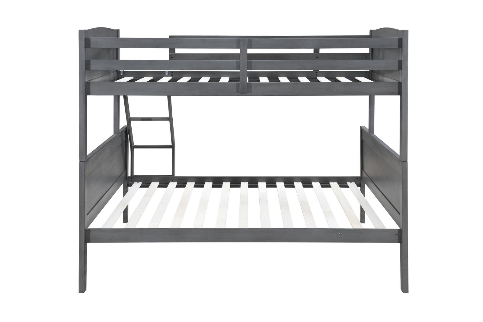 Antique Gray Twin/Full Bunk Bed (S093) — view 8