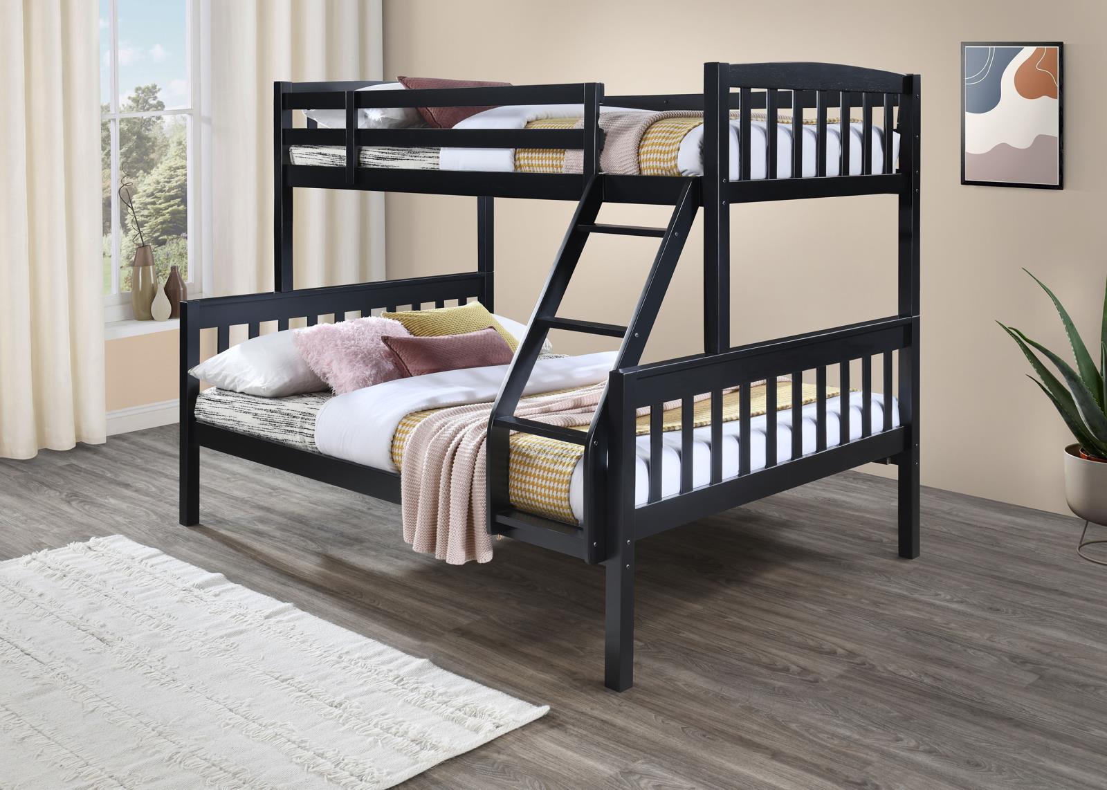 Black Twin/Full Bunk Bed (S095)