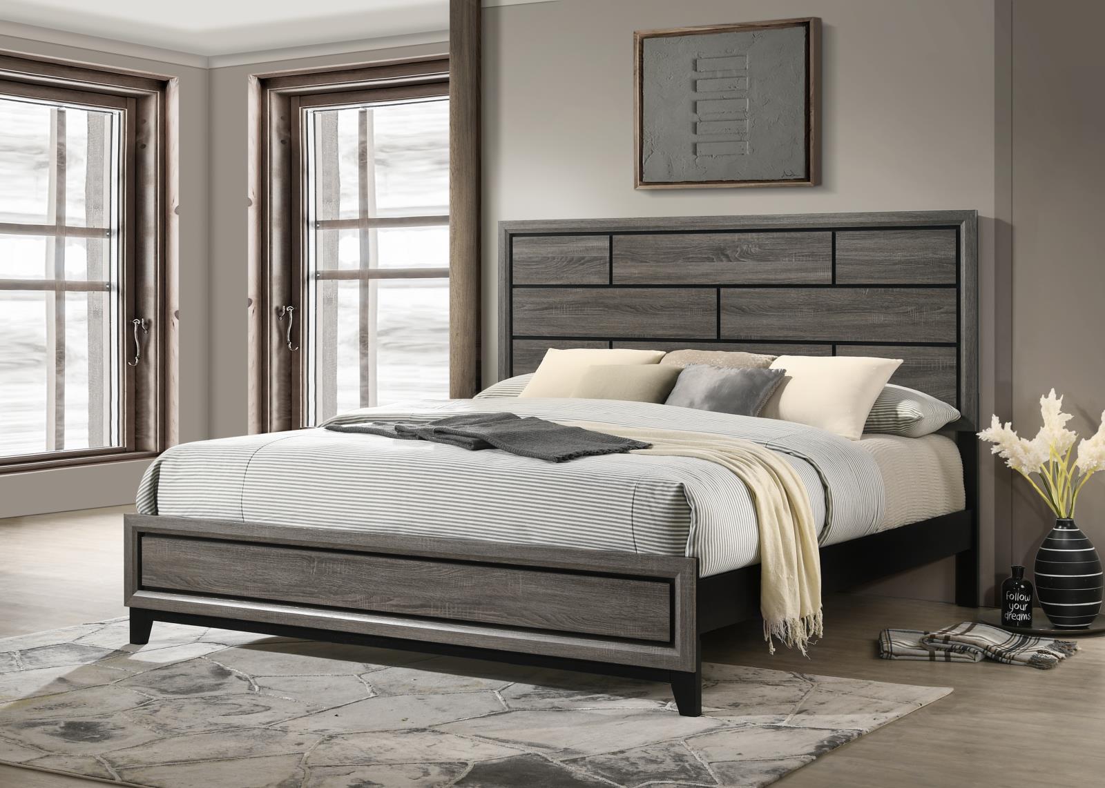 Gray King Bed (B371)