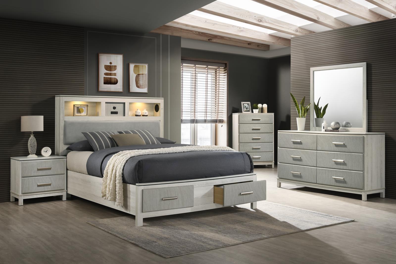Light Beige/Dove Gray Nightstand (B261) — view 2