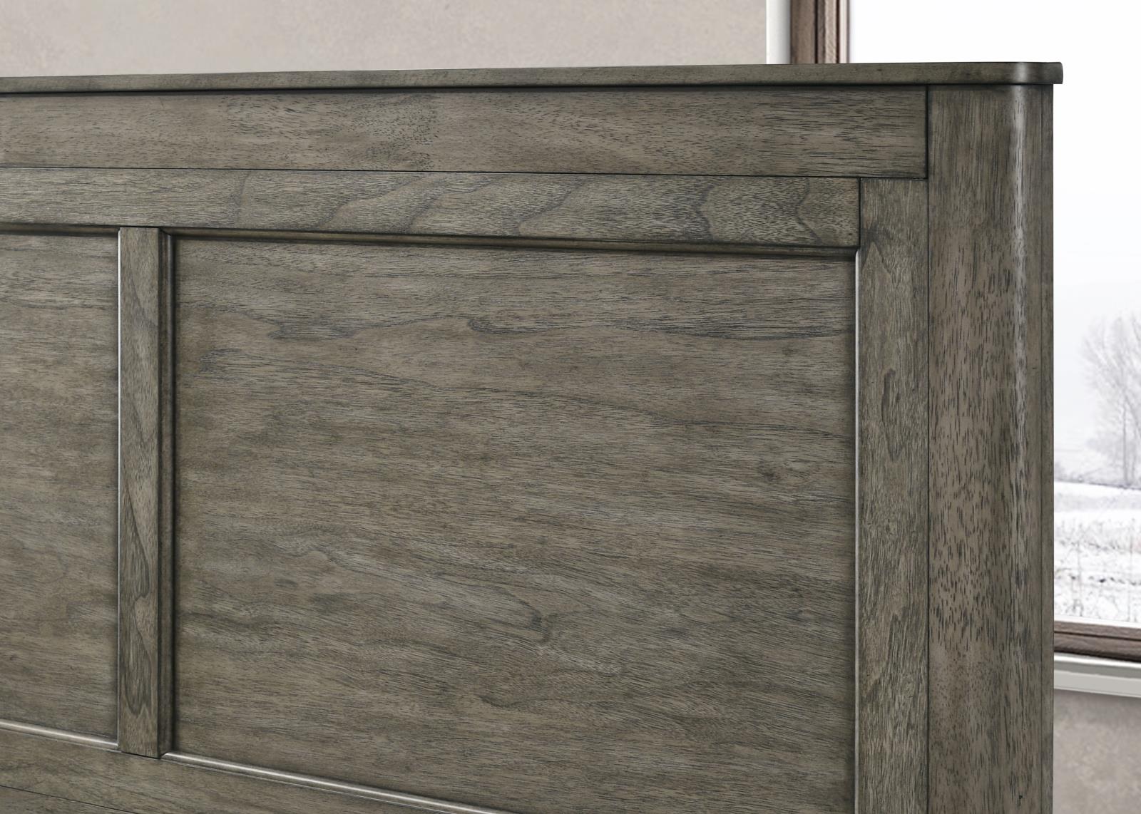 Antique Gray Queen Bed (B316) — view 3