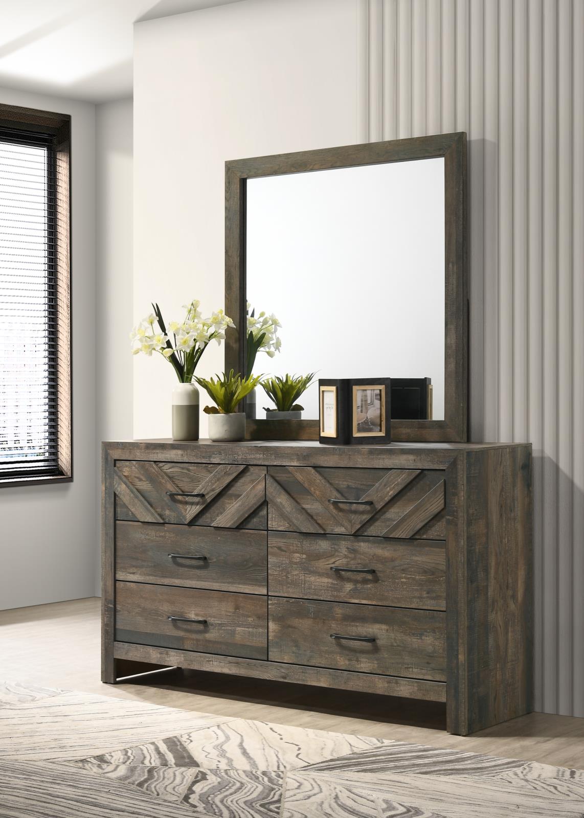 Antique Brown Mirror (B500)