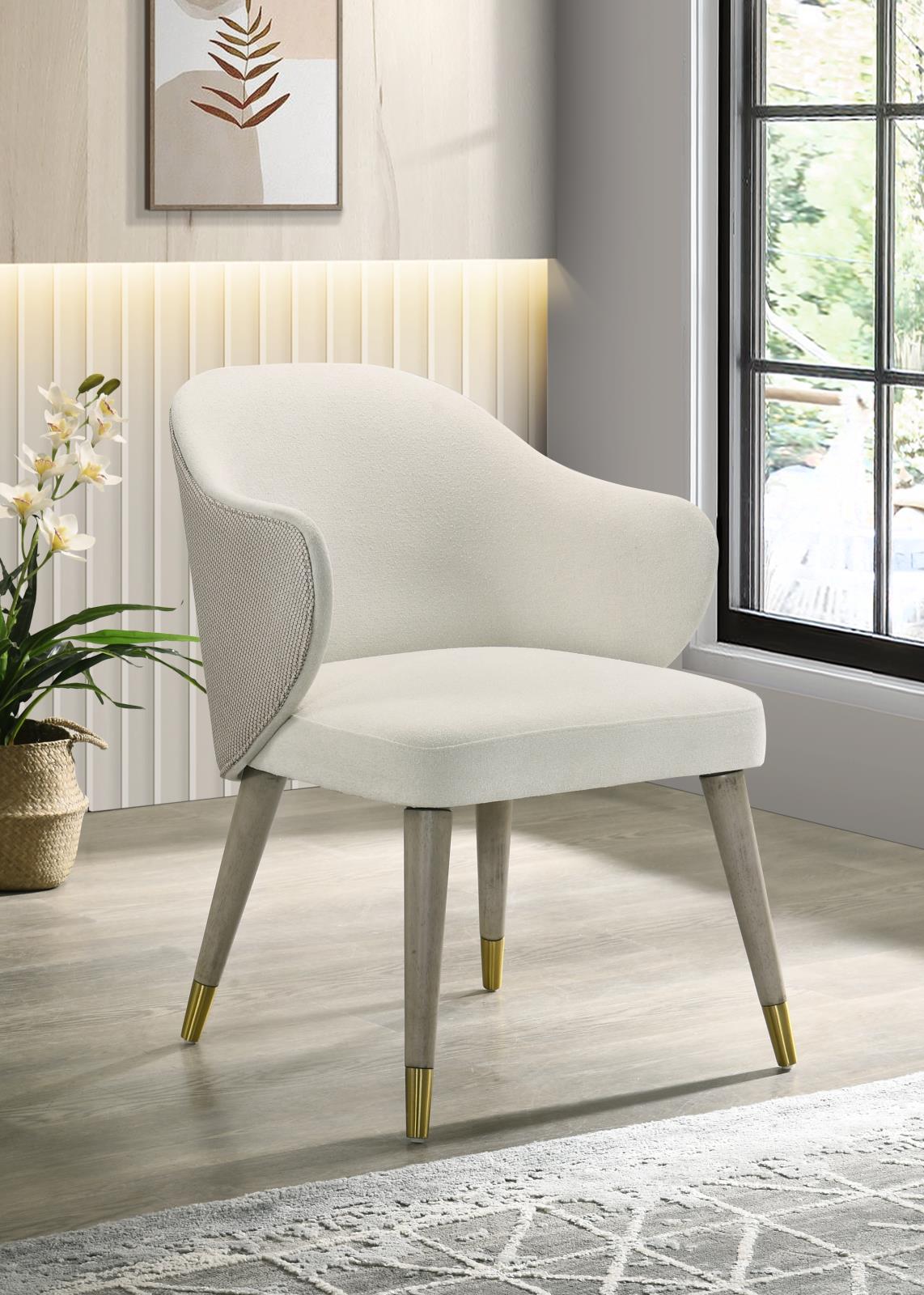 Gray Oak Dining Table & 4 Side Chairs (D070) — view 3