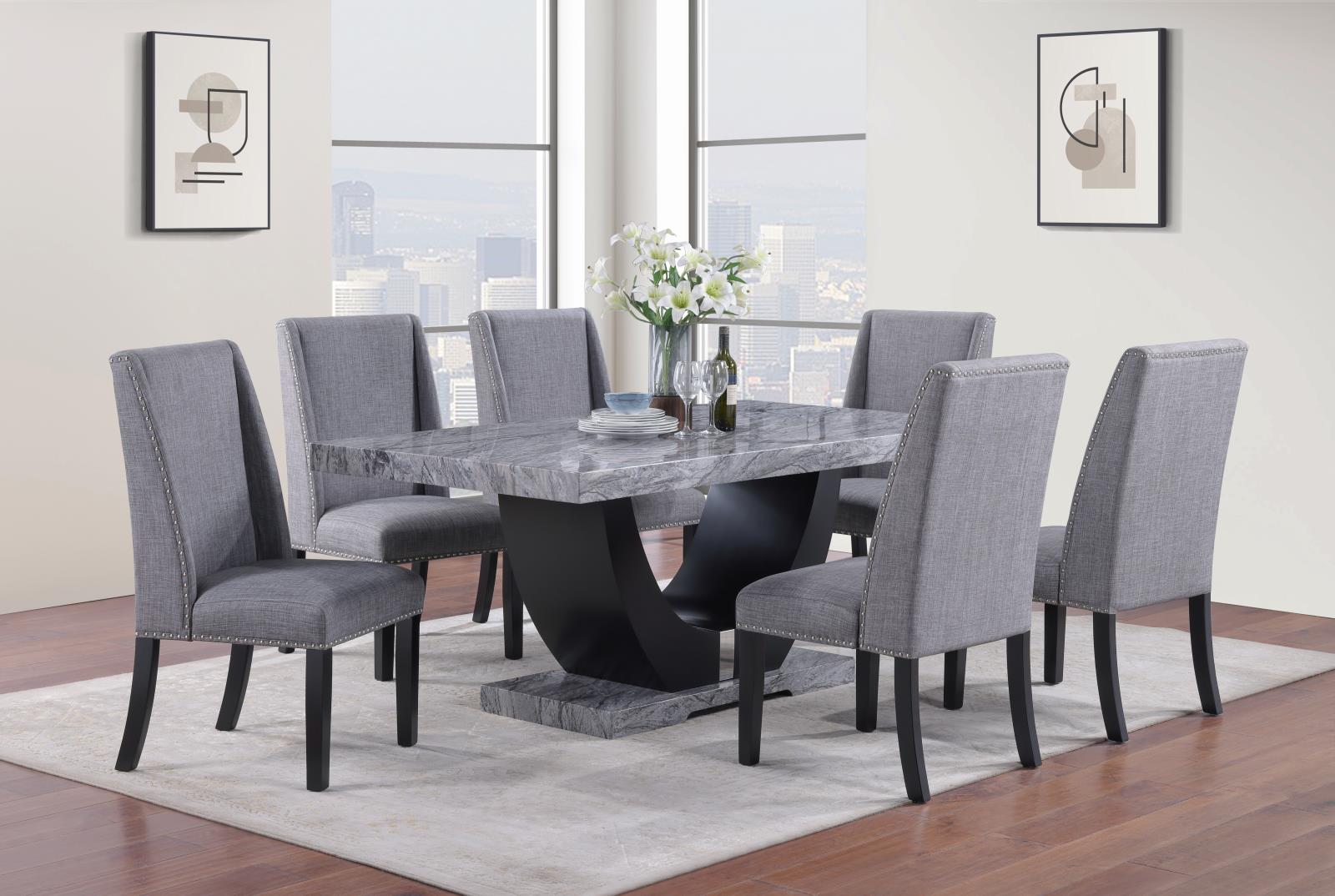 Gray Dining Chair (D144) — view 2