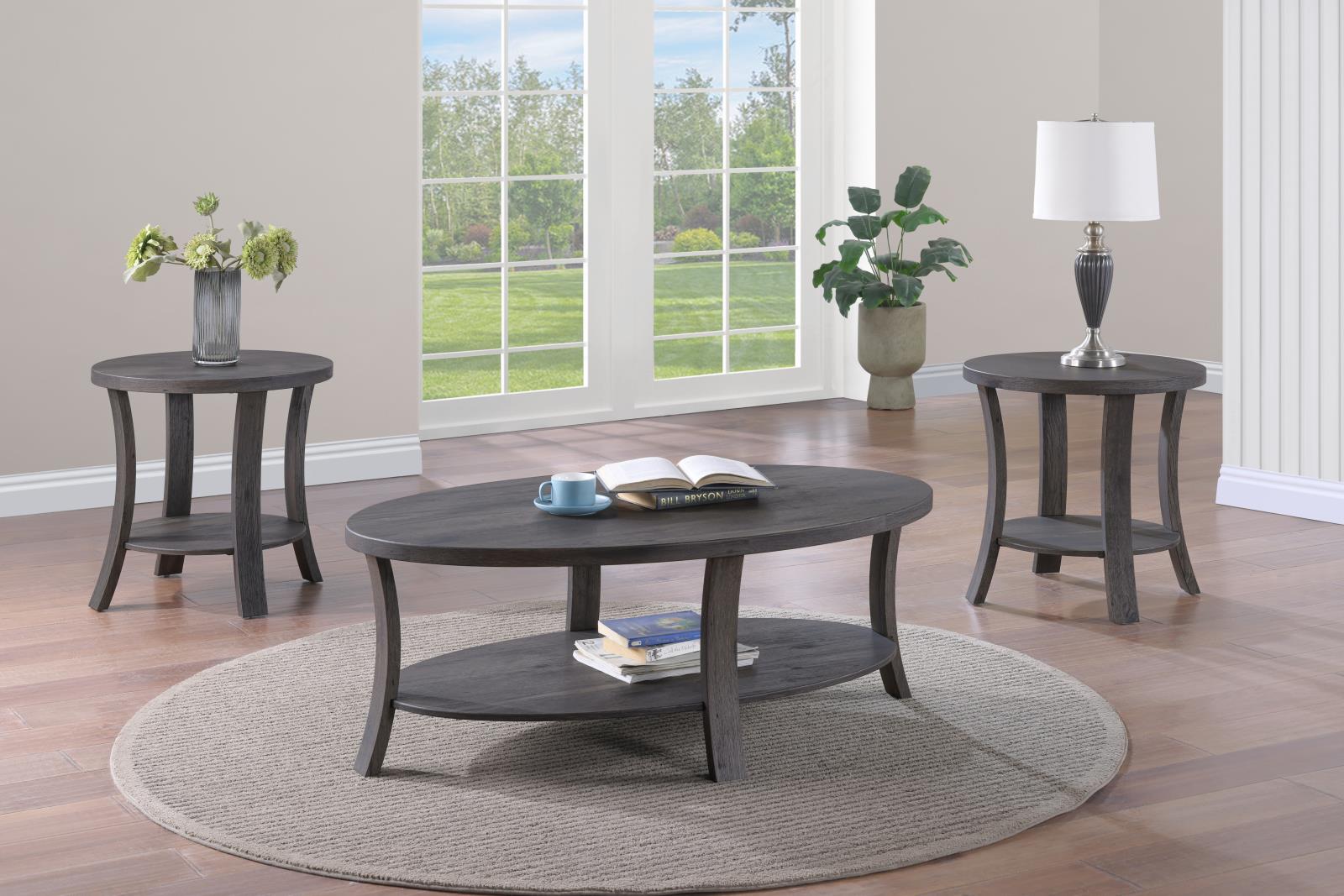 Dark Brown 3-Piece Table Set (T177)