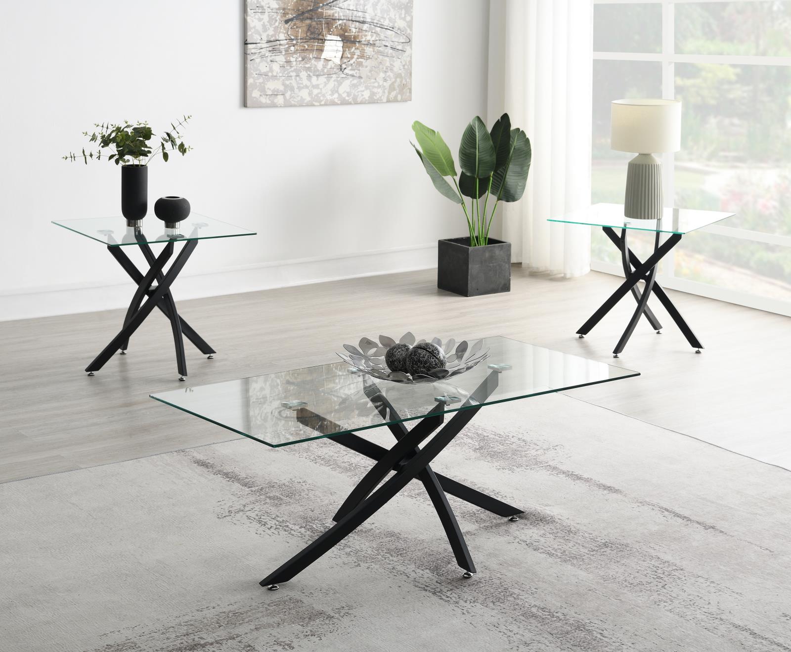 Black 3-Piece Table Set (T241)