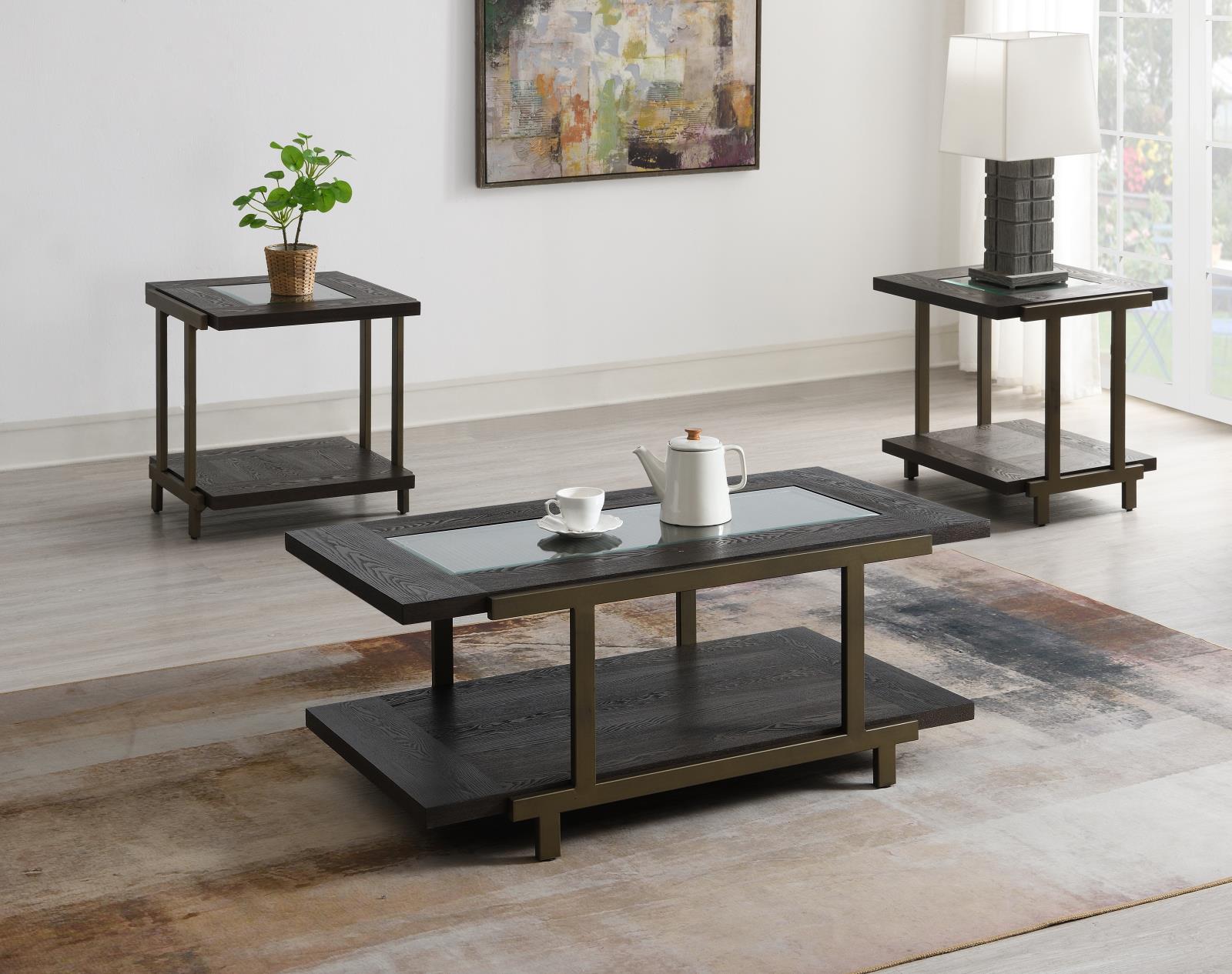 Coffee Table & 2 End Tables (T112)